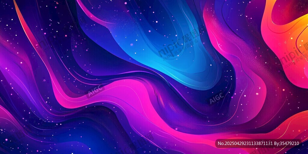 夢(mèng)幻炫彩流體星空背景圖