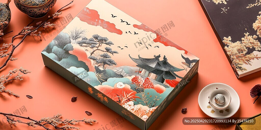 中式古風圖案精美禮盒
