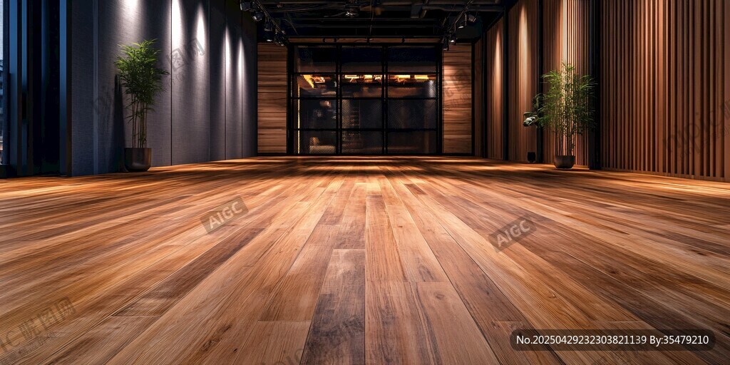 寬敞木質(zhì)室內(nèi)空間場景