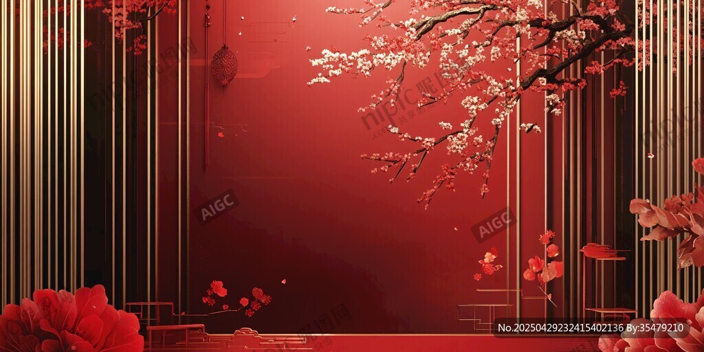 中式紅韻 繁花裝點(diǎn)典雅空間