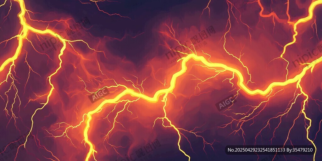 震撼閃電風(fēng)暴背景畫面