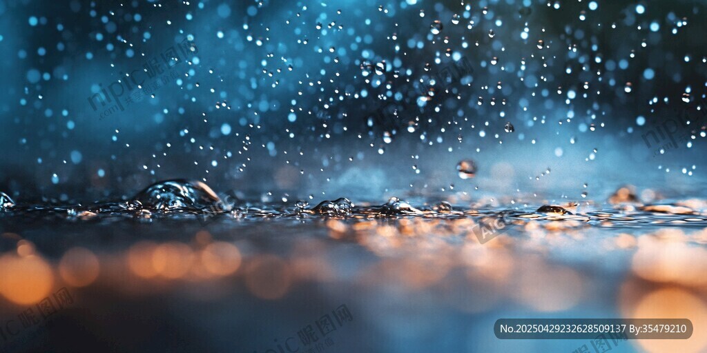 雨滴落下的夢幻瞬間