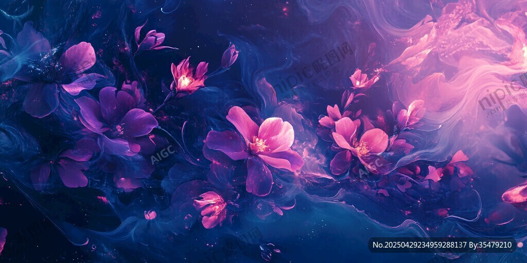 夢幻紫花綻放奇幻之境