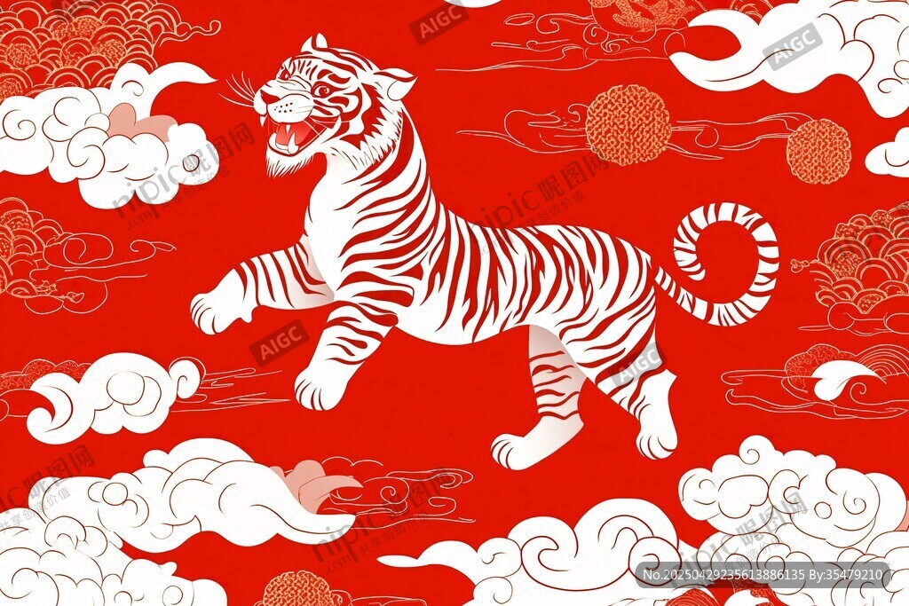 瑞虎祥云圖