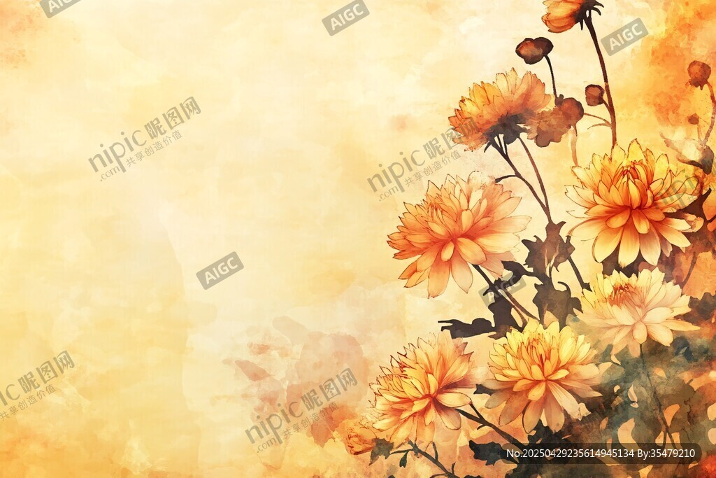 秋日菊花綻放美景