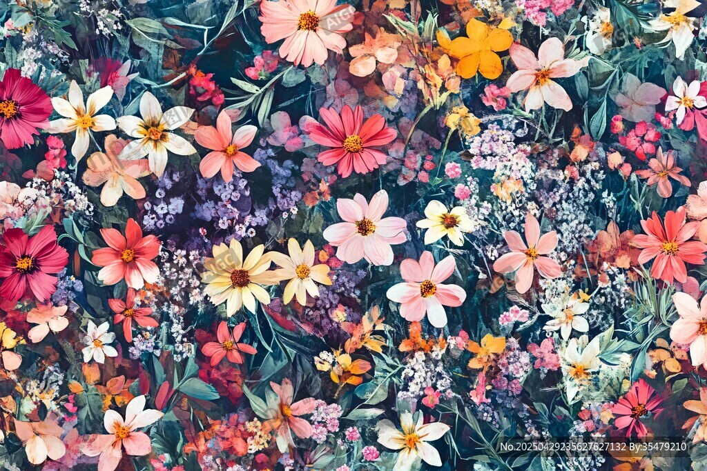 繽紛花卉圖案 浪漫夢幻風(fēng)