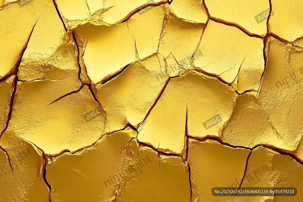 金色裂紋紋理背景圖