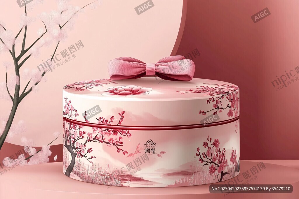 粉色繁花圓盒 精致禮品包裝