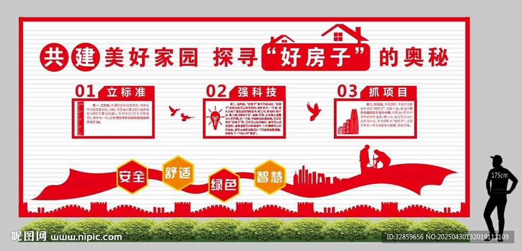 好房子新政策文化形象墻