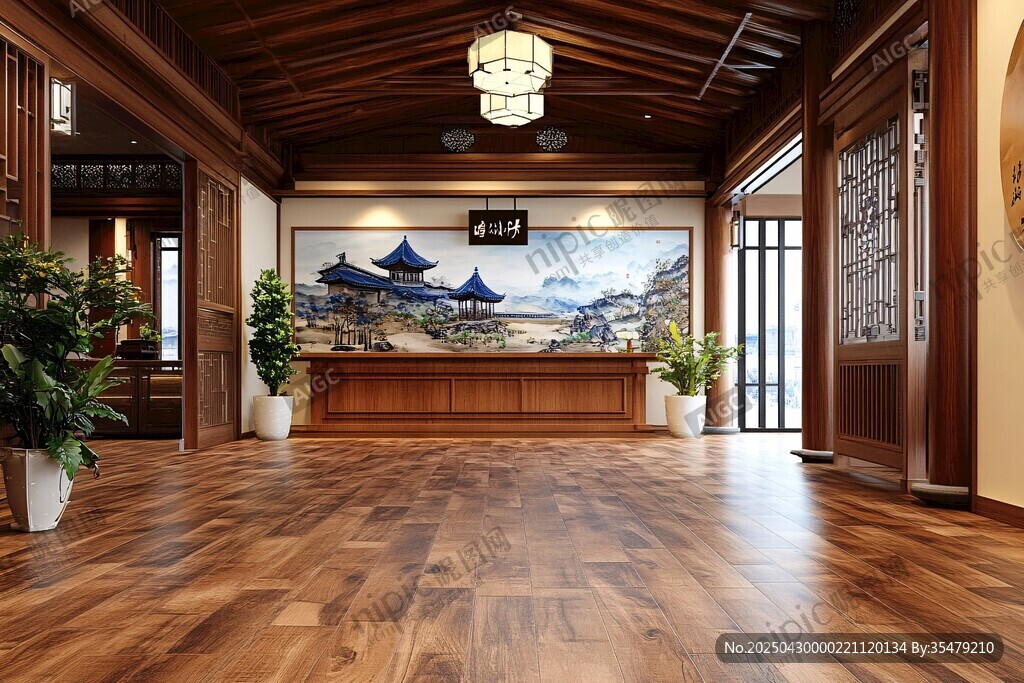 中式風(fēng)格大氣典雅接待廳