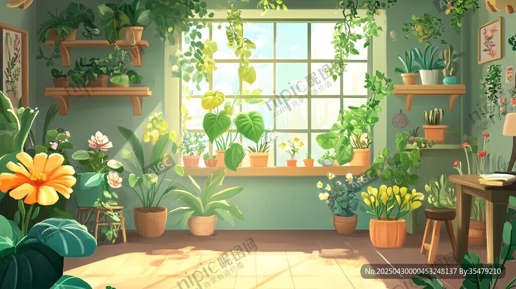 綠植滿室的溫馨室內空間