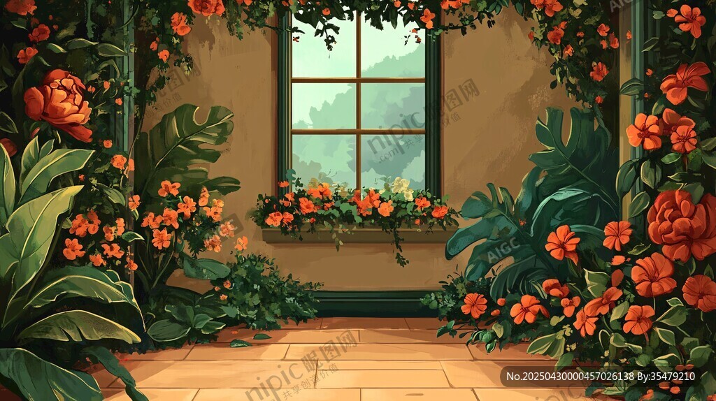 窗邊繁花盛景