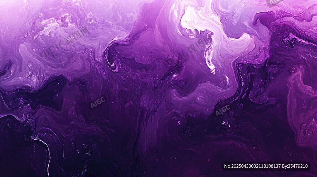 夢幻紫調流體藝術畫面
