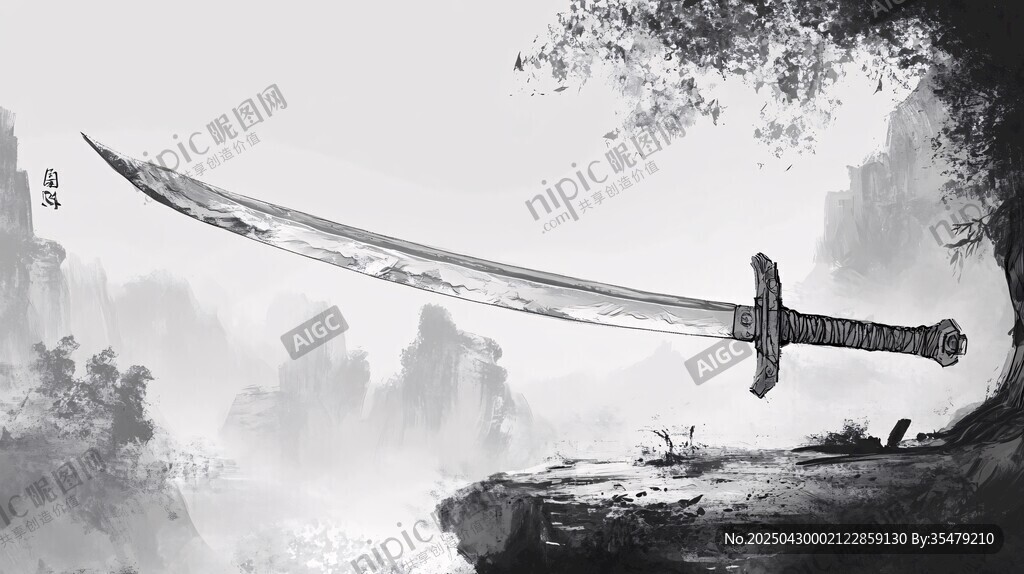 懸崖邊的古樸長劍