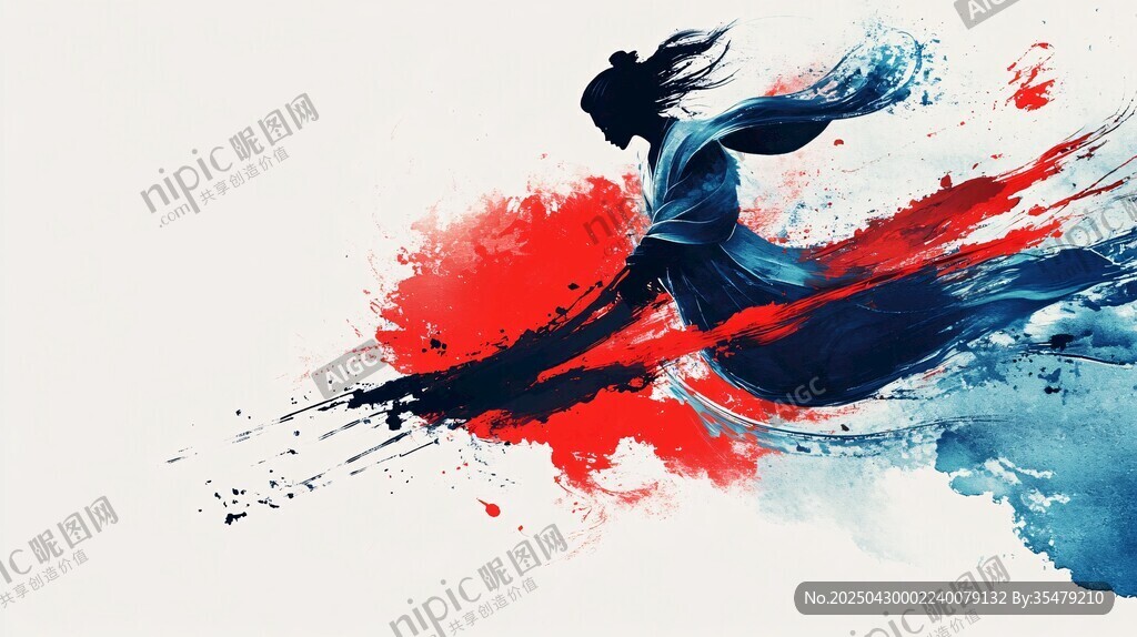 水墨舞者 靈動飄逸之姿