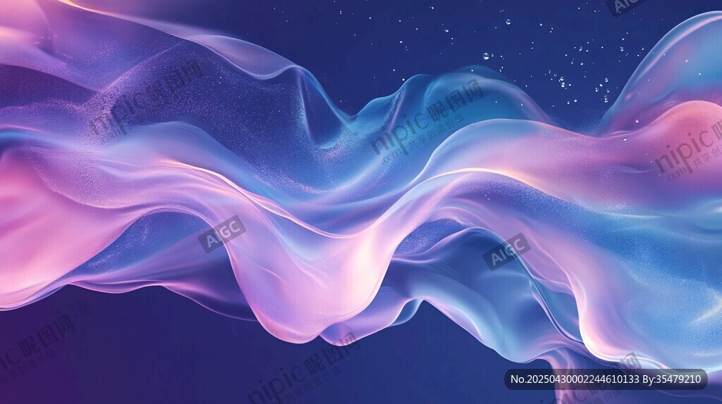 夢幻炫彩流動波紋背景圖