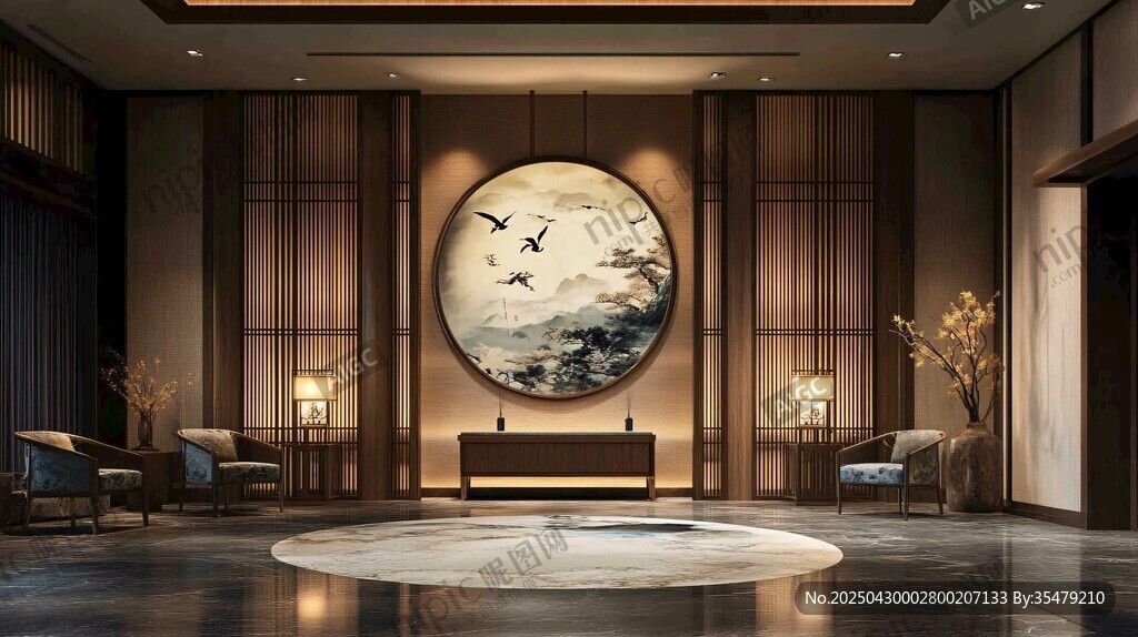 中式典雅大廳的藝術(shù)格調(diào)