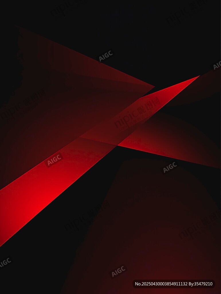 紅黑交織幾何抽象背景圖