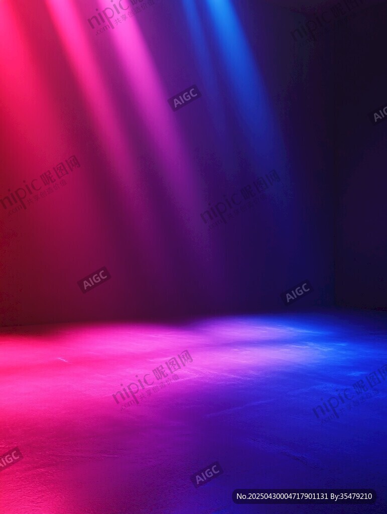舞臺(tái)彩色光影夢幻背景