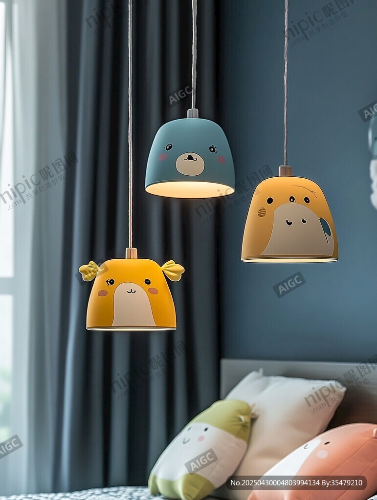 可愛動物造型兒童房吊燈
