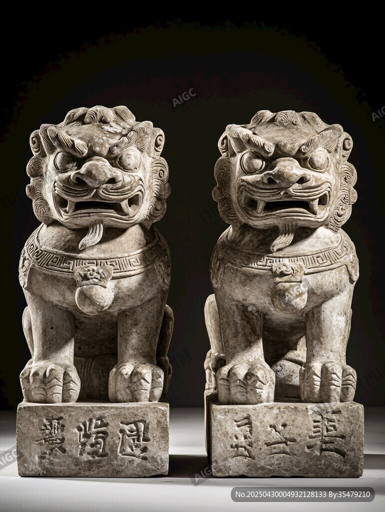 傳統(tǒng)石獅子雕刻藝術(shù)品