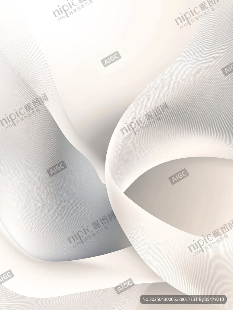 白色抽象動感曲線背景圖