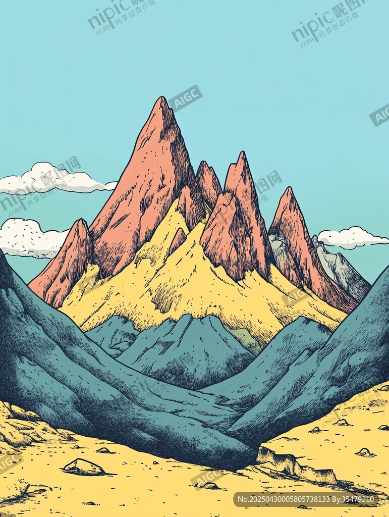 奇幻多彩的壯麗山巒景觀