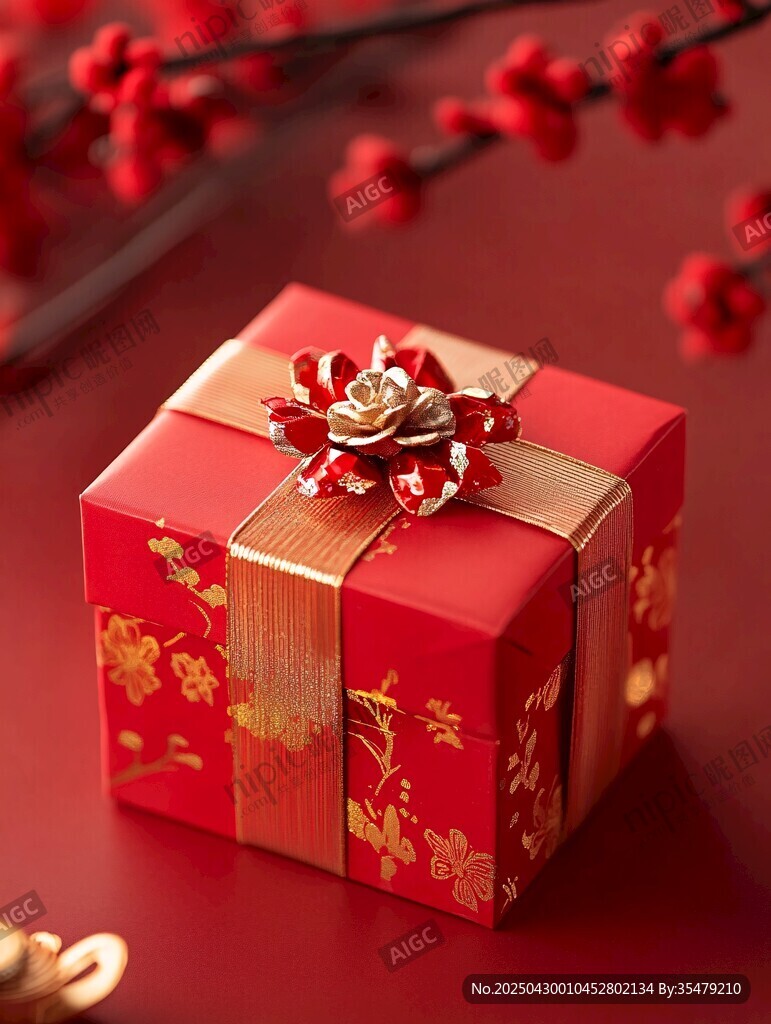 喜慶紅禮盒 裝點(diǎn)節(jié)日氛圍