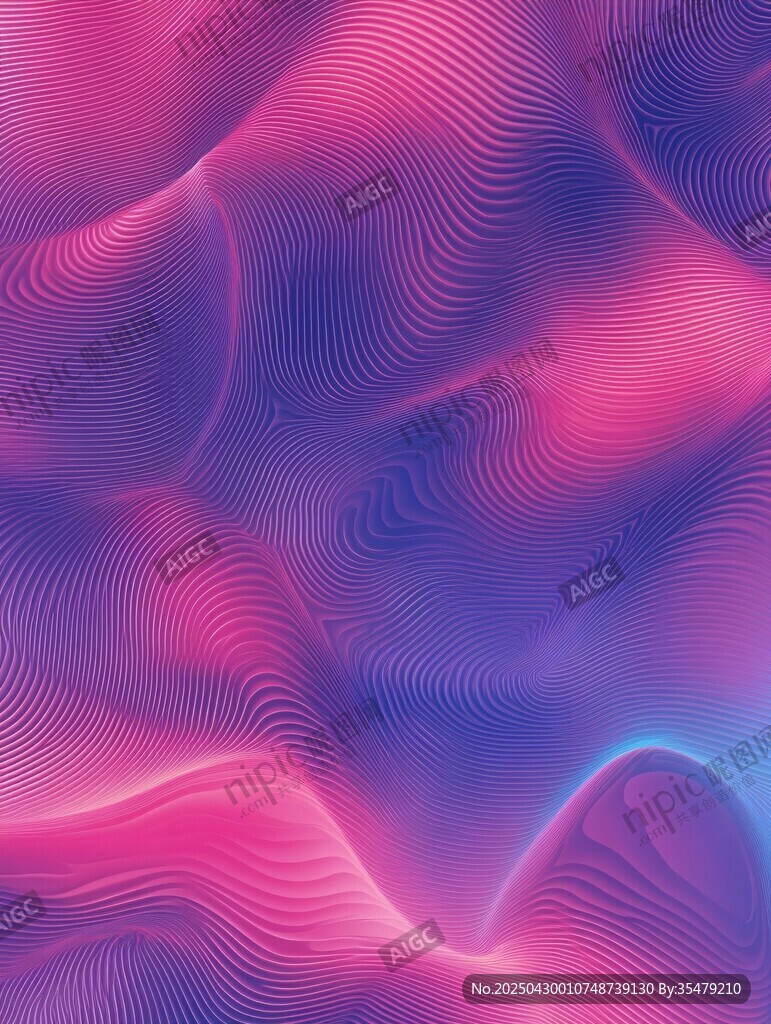 夢(mèng)幻漸變流體波紋背景圖