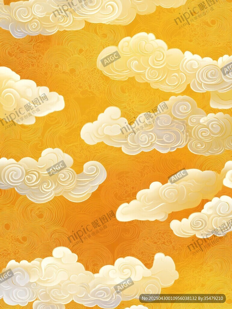 中式祥云圖案背景紋理