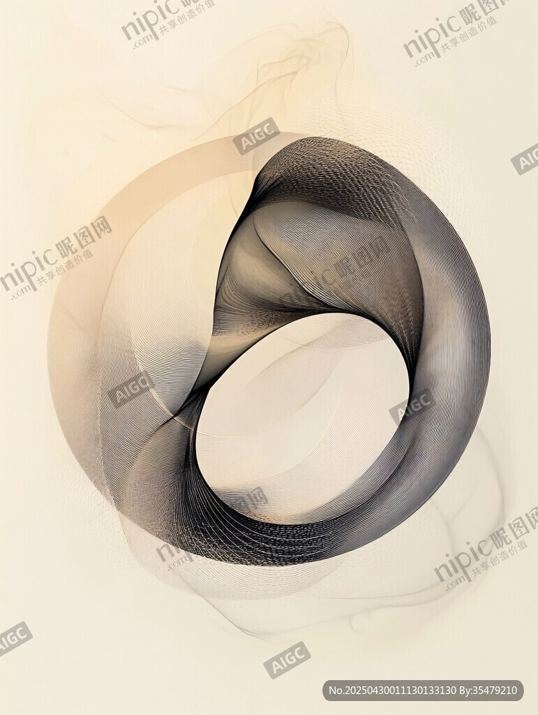抽象幾何環(huán)形藝術(shù)圖案