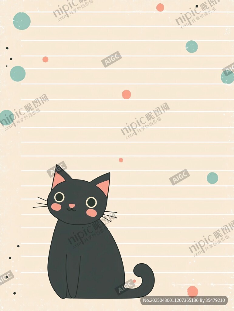 可愛黑貓背景圖