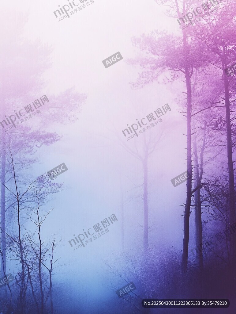 夢幻迷霧森林美景