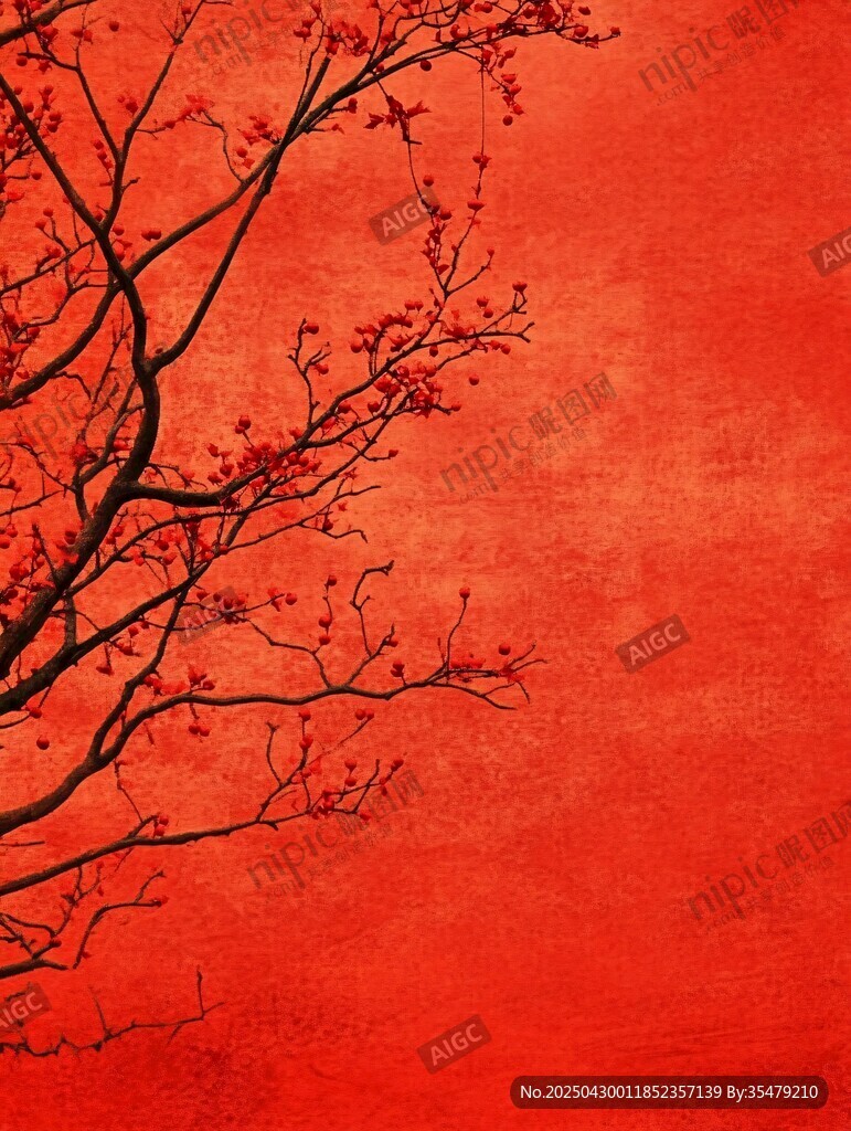 紅墻紅梅 一抹中式詩意