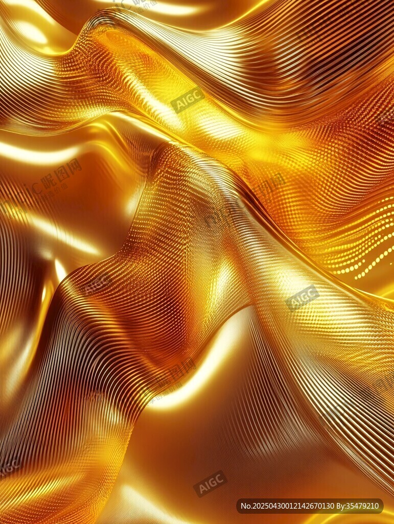 金色動(dòng)感線條抽象紋理背景