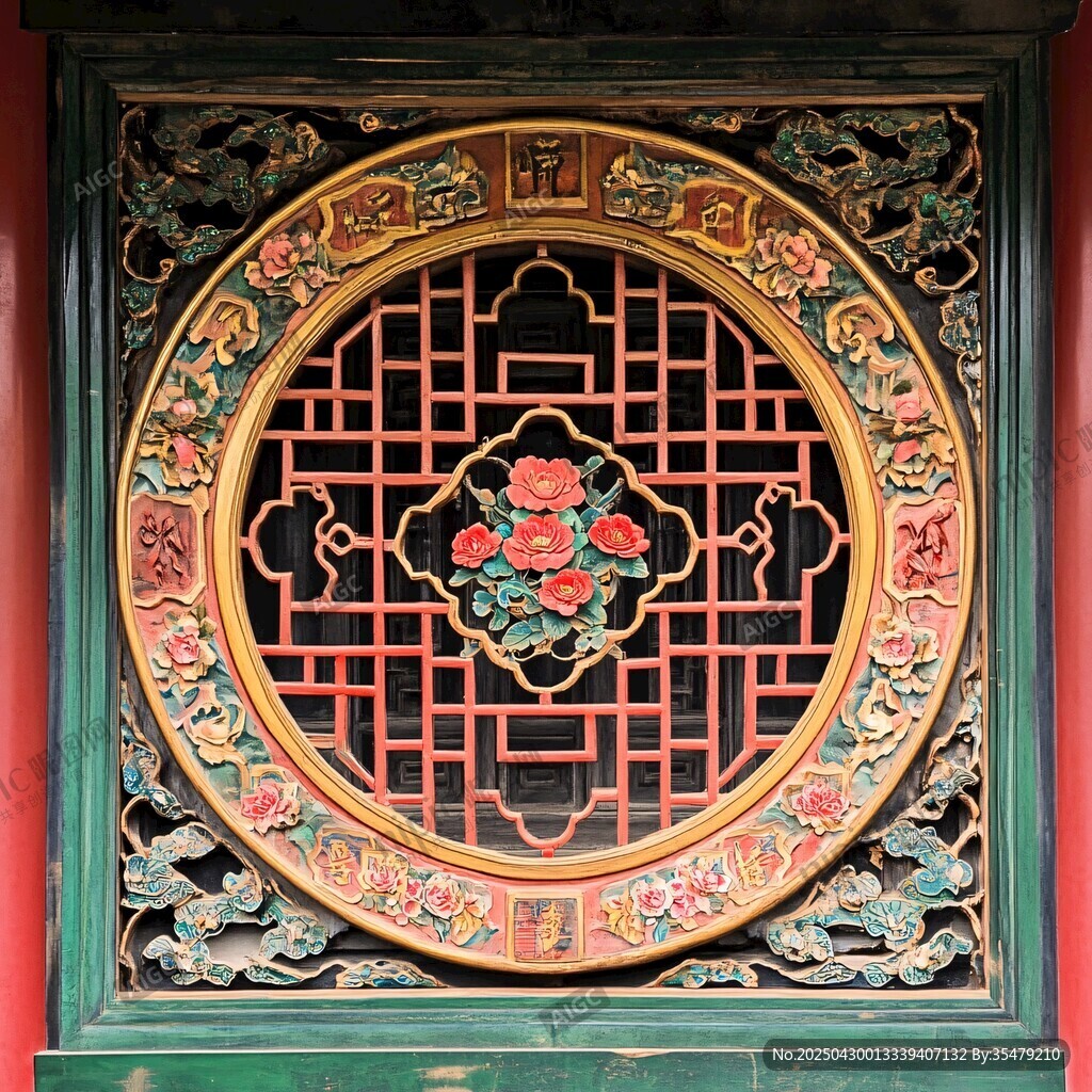 中式雕花窗欞 古典之美