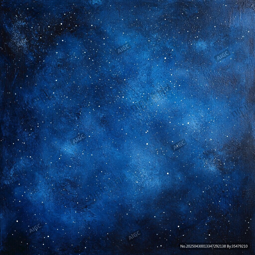 夢幻深邃的藍色星空