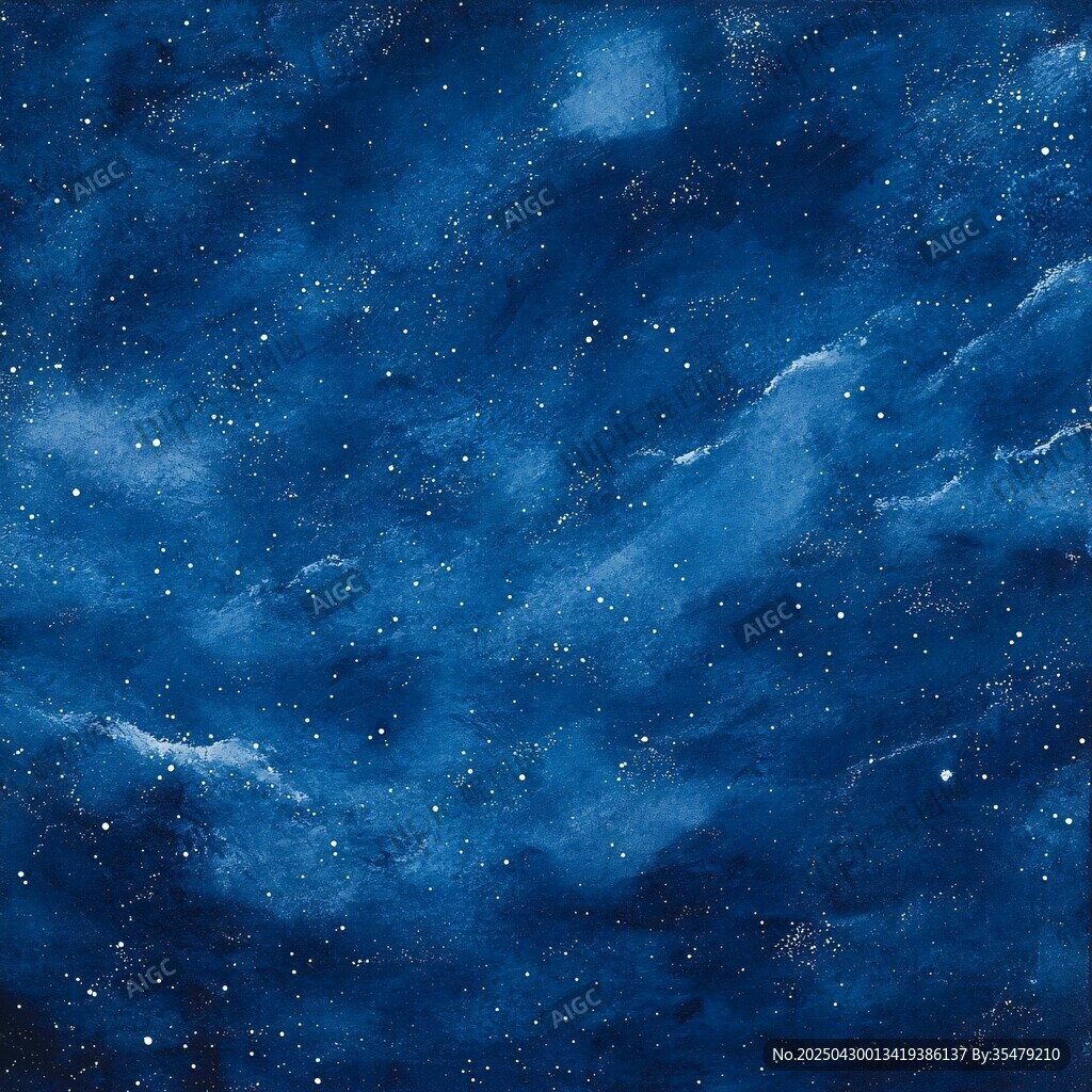 夢幻深邃的藍色星空背景