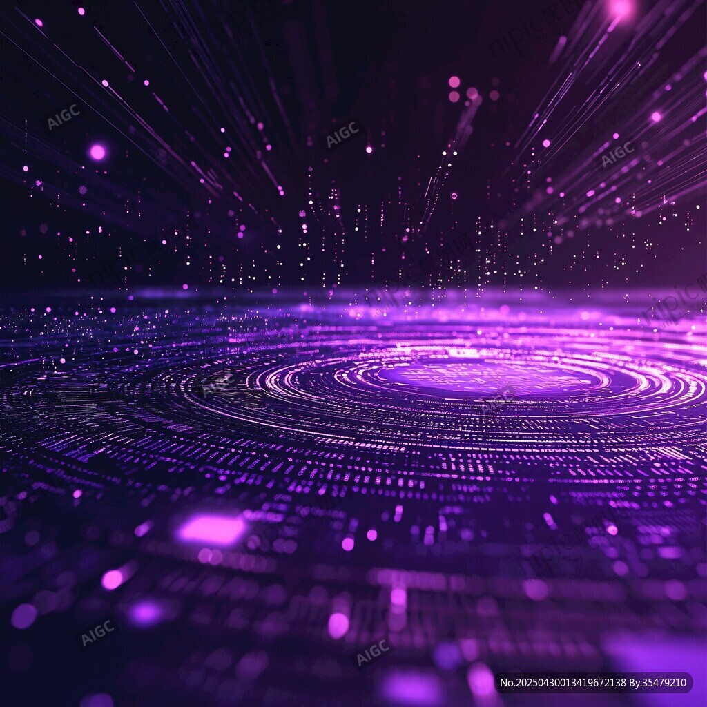 夢(mèng)幻紫色科技感宇宙場(chǎng)景