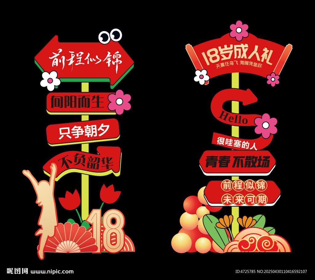 高考成人禮迎賓牌