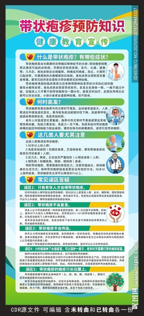 預防帶狀皰疹展架