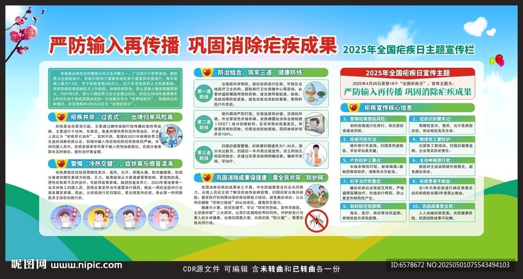 預防瘧疾宣傳欄