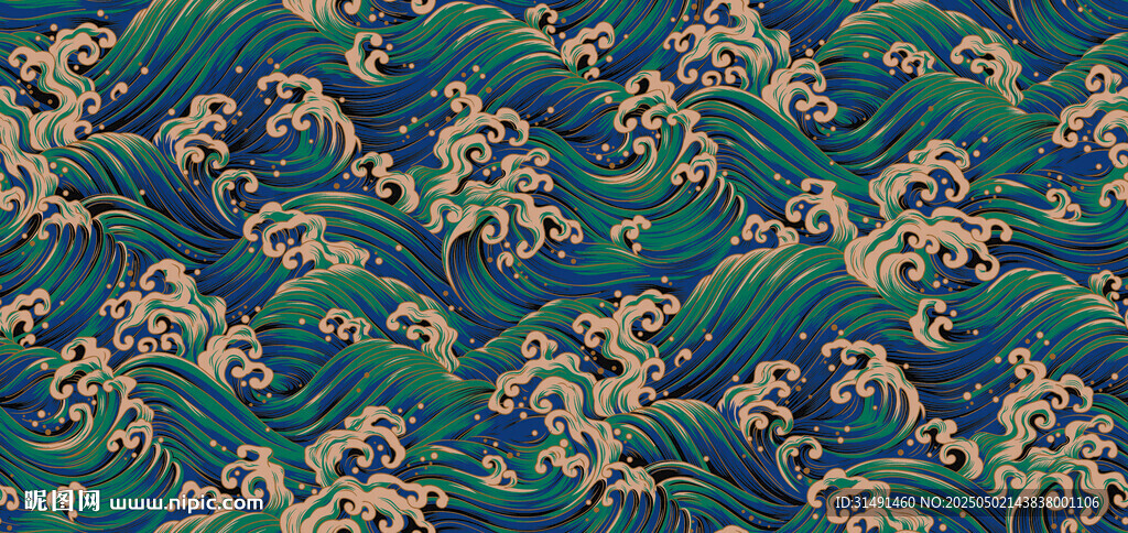 多彩花卉圖案背景紋理