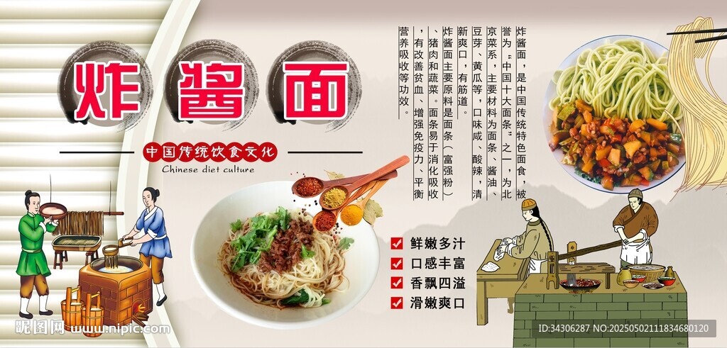 炸醬面背景墻
