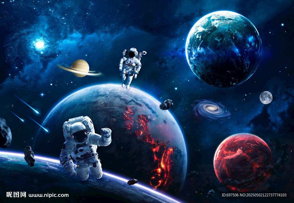 宇宙星球太空隕石黑洞宇航員背景