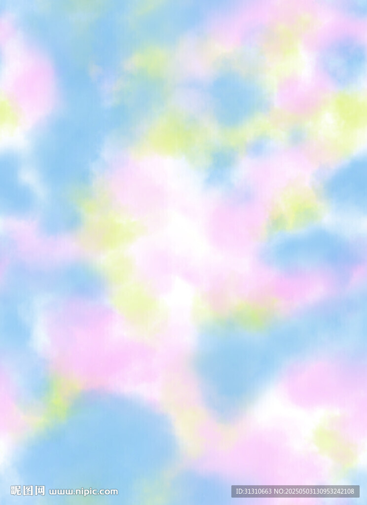 夢幻粉藍漸變天空云彩
