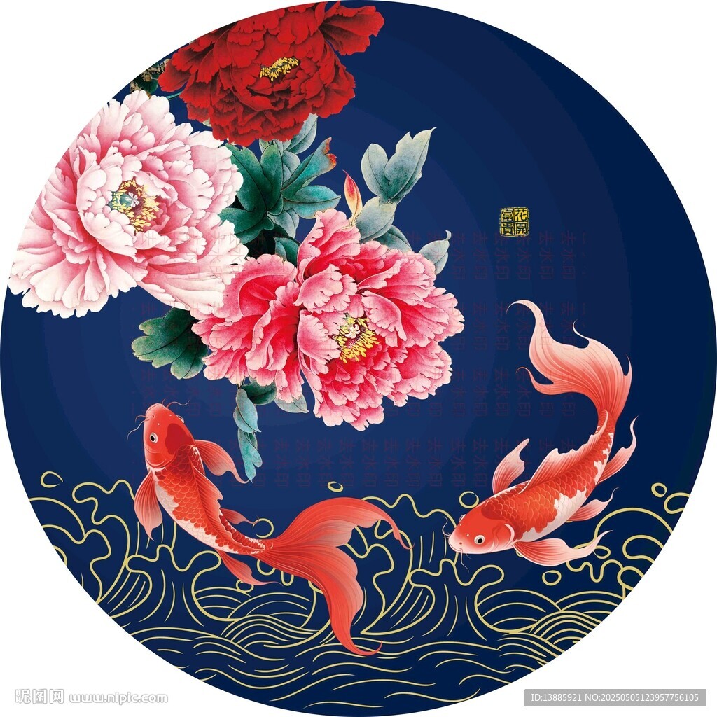 花開富貴銅雕畫