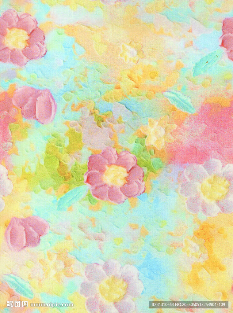 夢幻花卉背景圖案