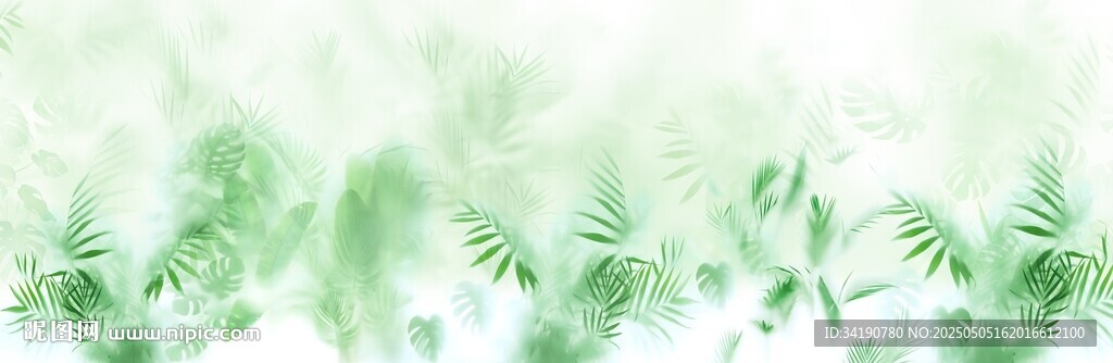 霧氣磨砂膜效果綠植貼圖
