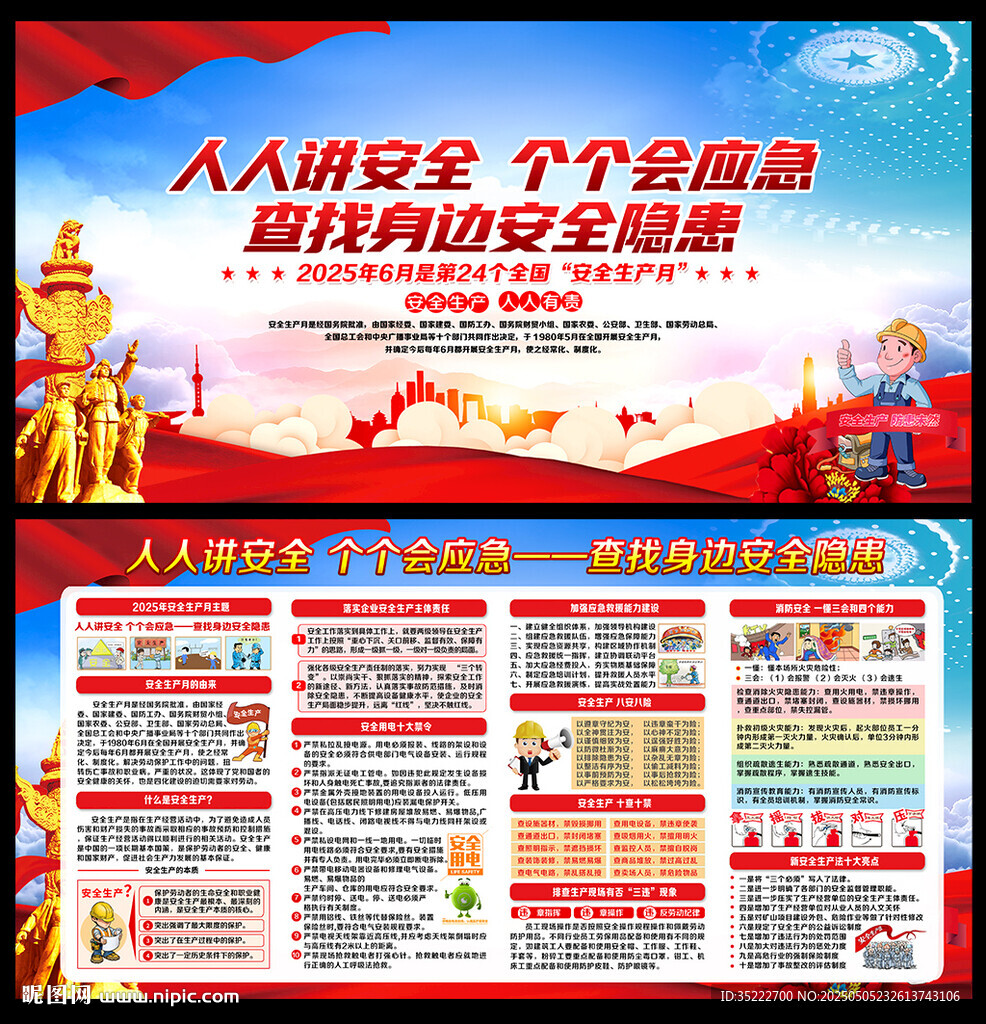 2025安全月展板